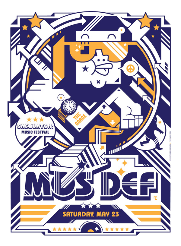 MOS DEF poster for Sasquatch music festival