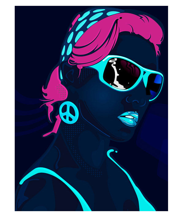 Crazy Neon Illustrations by Surround