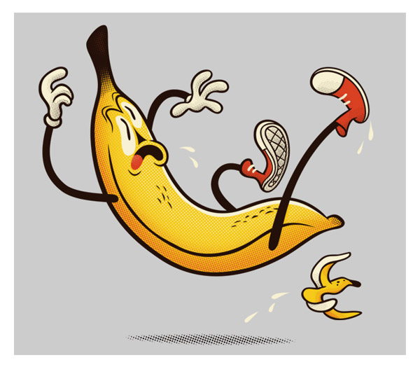 A Banana Slipping on a Banana Peel by Andy Gonsalves