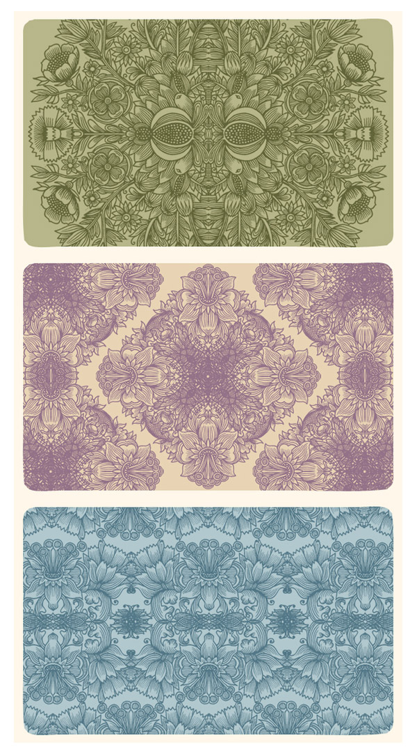 Flowered patterns by Tatyana Kartasheva