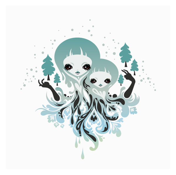 Winter Spirits tee print for LaFraise.com by zutto