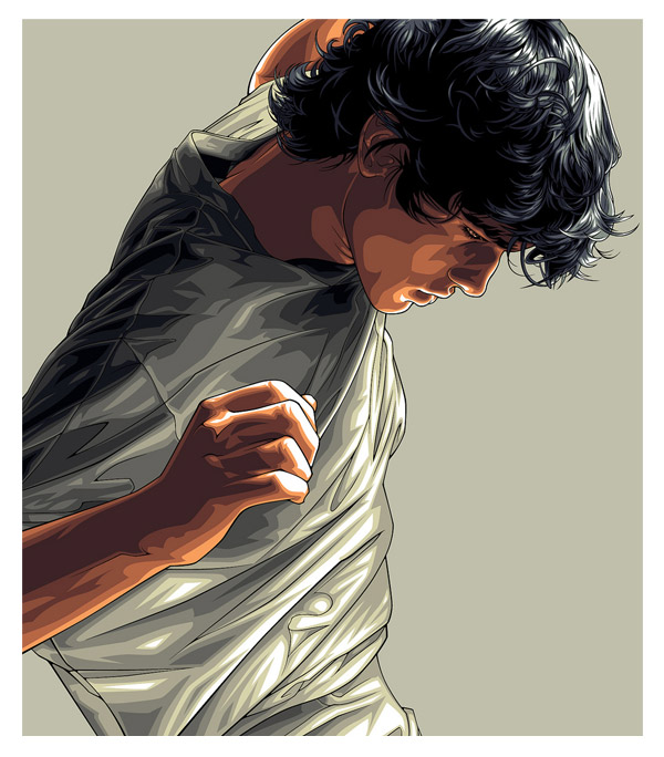 Paul In A White Shirt Art by Mel Marcelo