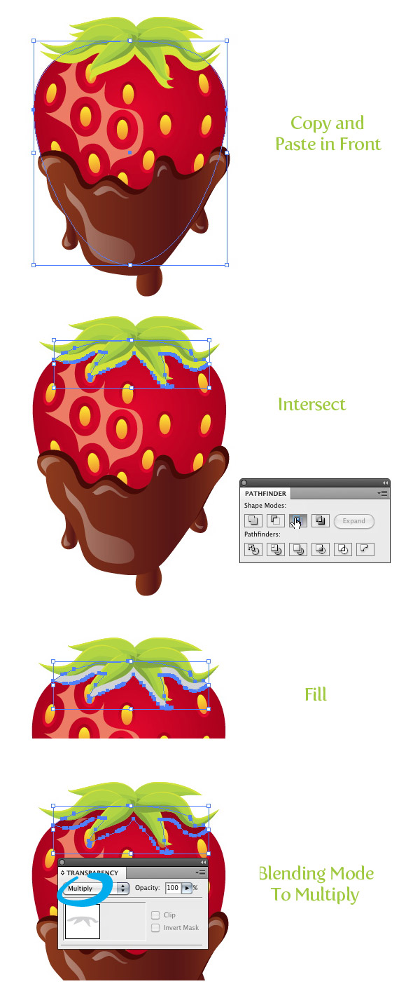 chocolate covered strawberry vector