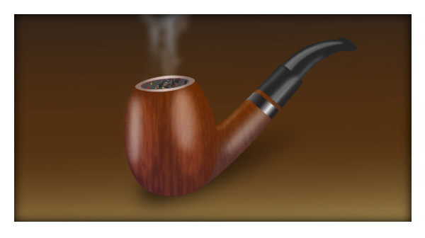 Illustrator Tutorial: Wooden Smoking Pipe