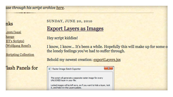 Export Layers as Images Illustrator Script