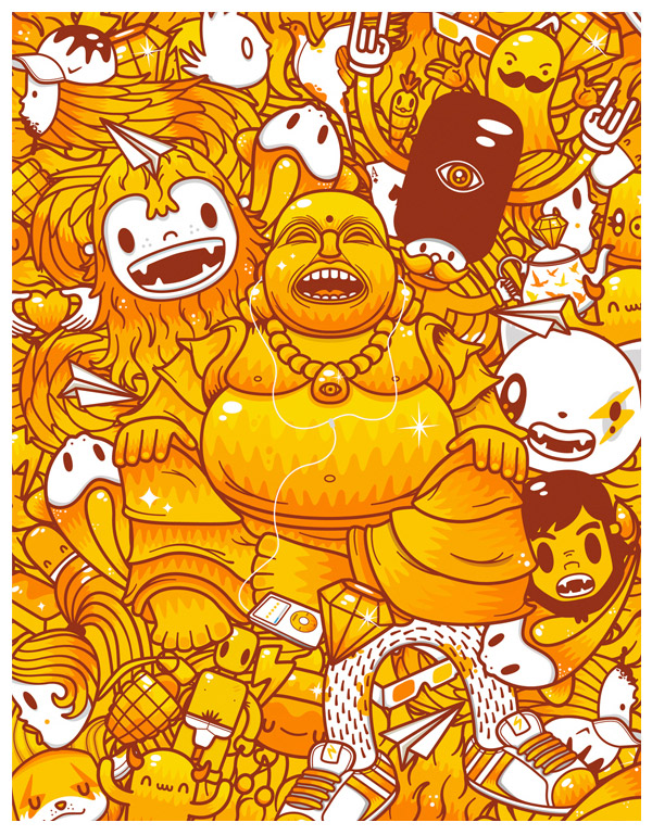 Golden Buddha & Friends by Katari