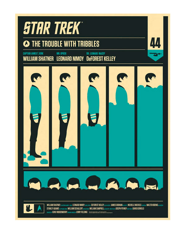“The Trouble With Tribbles” Star Trek Poster by Olly Moss
