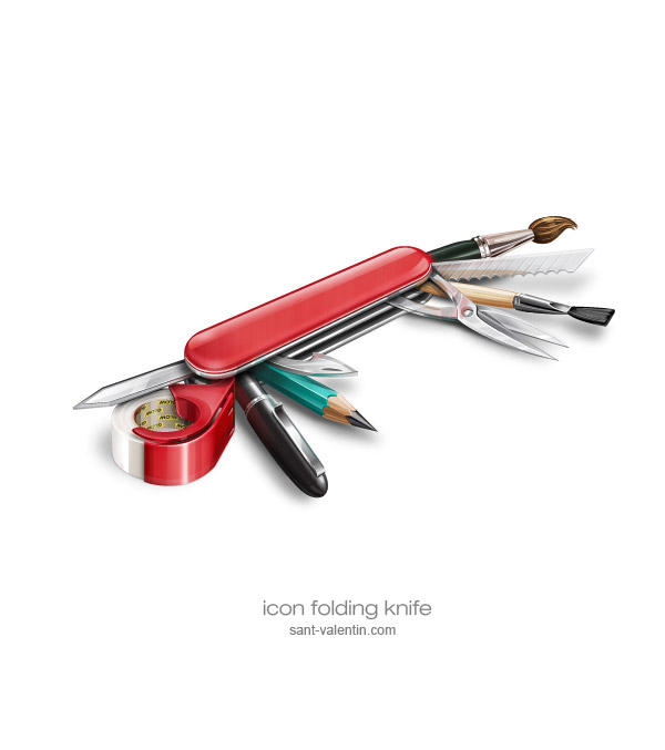icon folding knife by st-valentin