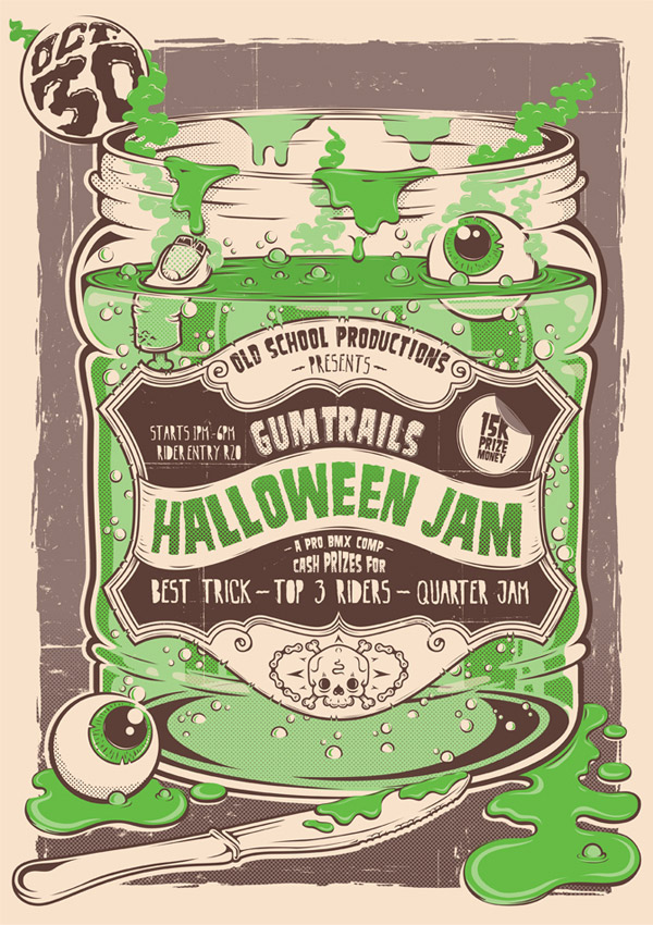 Halloween Jam Poster by Clement de Bruin