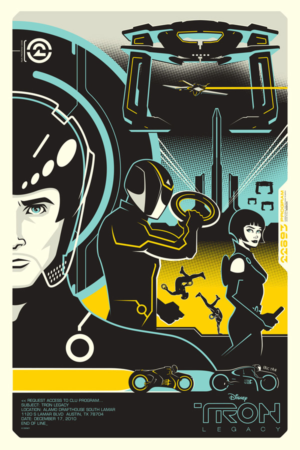 Tron and Tron: Legacy Posters by Eric Tan