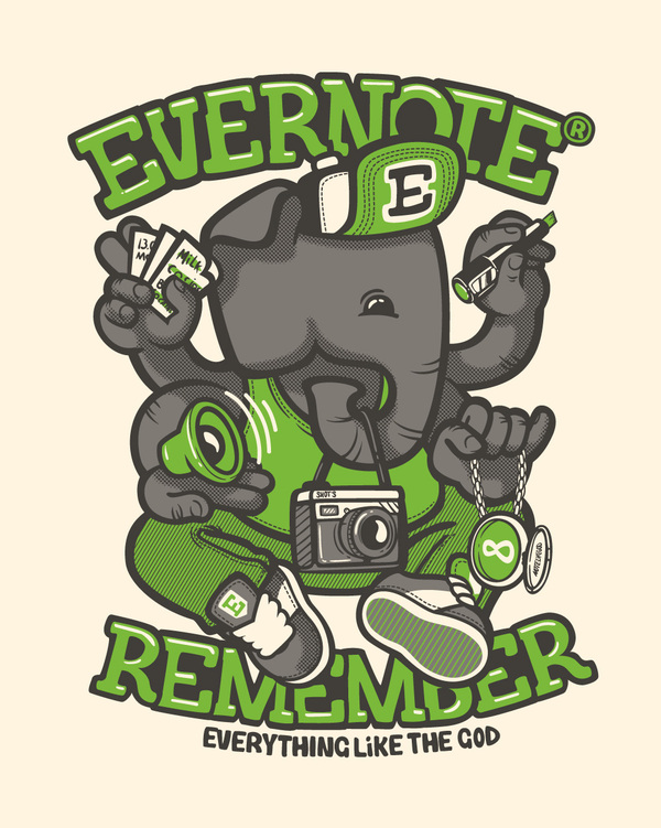 Evernote tee contest by Konstantin Shalev