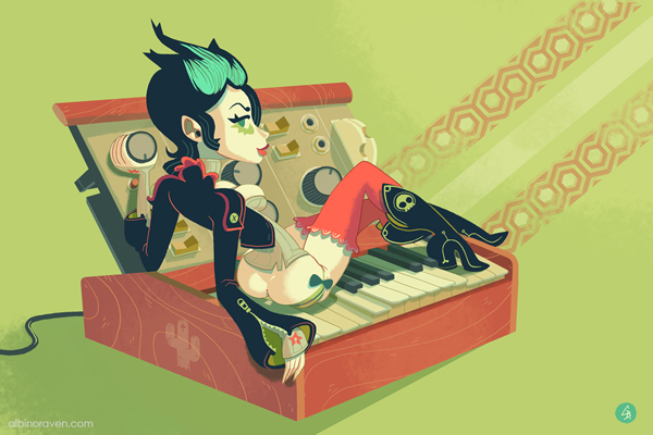 Keyboard Girl by Glen Brogan
