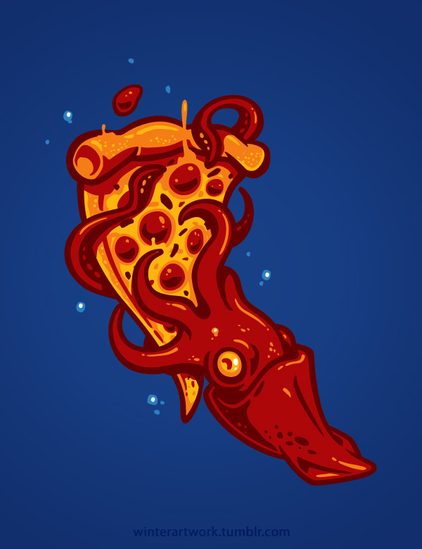 Pizza Kraken! by Winter-artwork