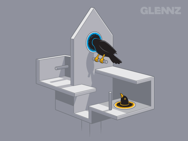 Portal Bird Tshirt by Glennz Tees