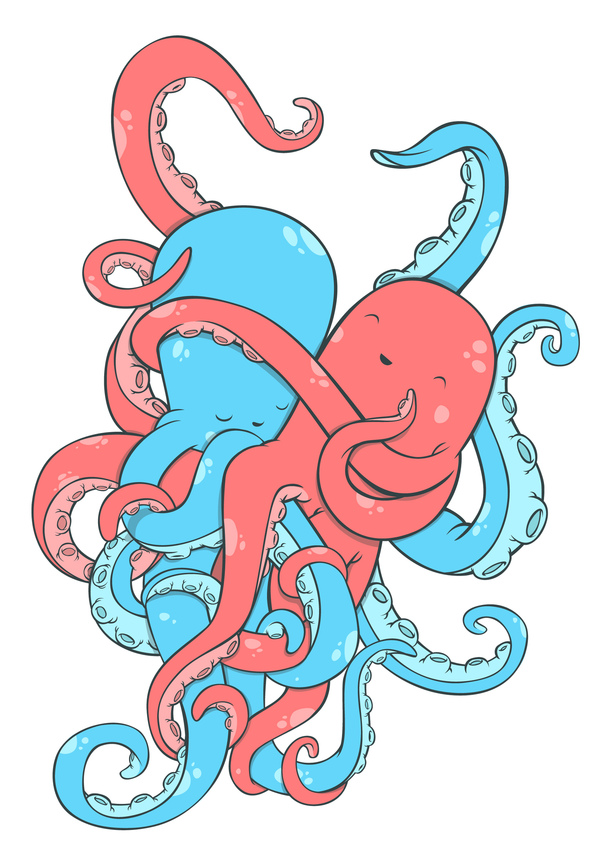 octopus lovers by luiza kwiatkowska