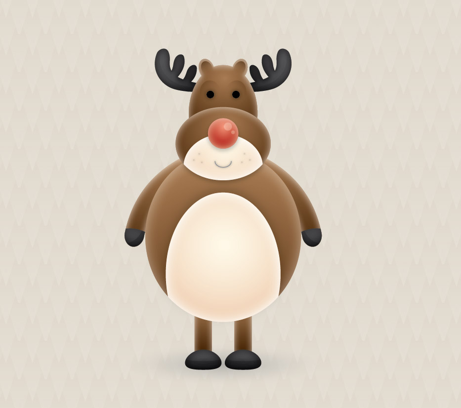 Create a Cute Vector Reindeer Character in Illustrator