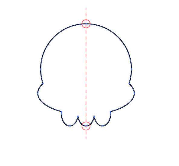 Cartoon Skull Sticker Vector