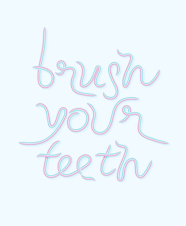 toothpaste text effect