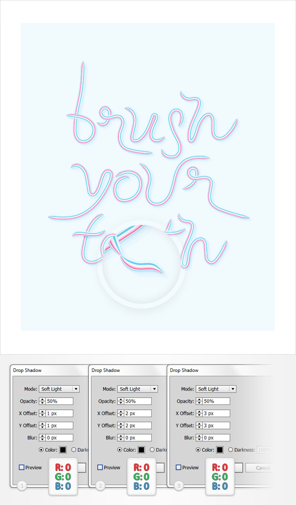 toothpaste text effect