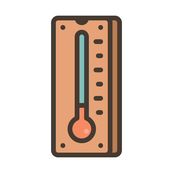 Retro Thermometer Icon final image