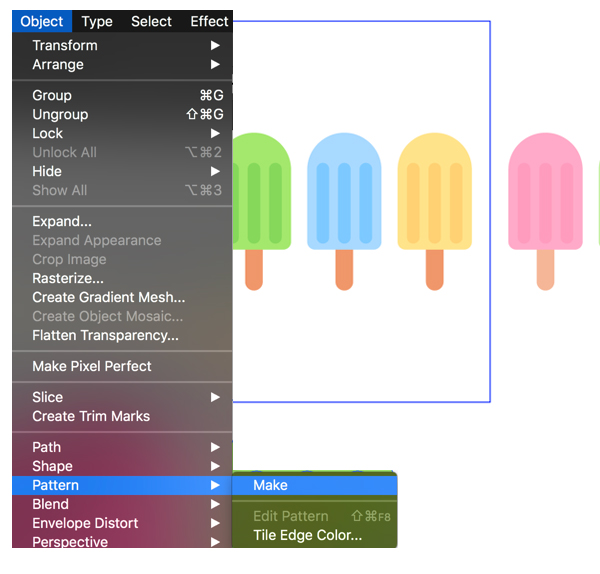 Popsicle pattern design tutorial