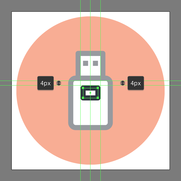 how to illustrate a usb icon