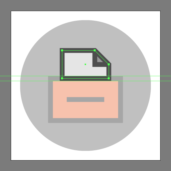 stroke the corner of the File Cabinet Icon