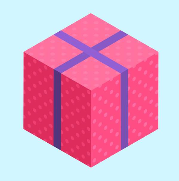 isometric christmas present without bow