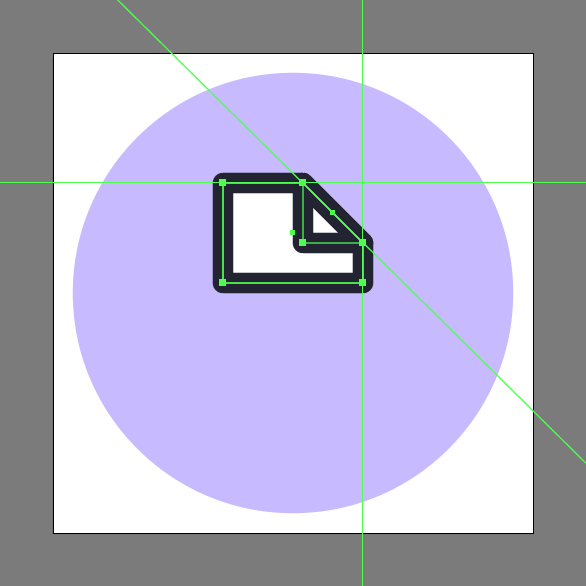 add a square and remove top right corner using remove anchor point method