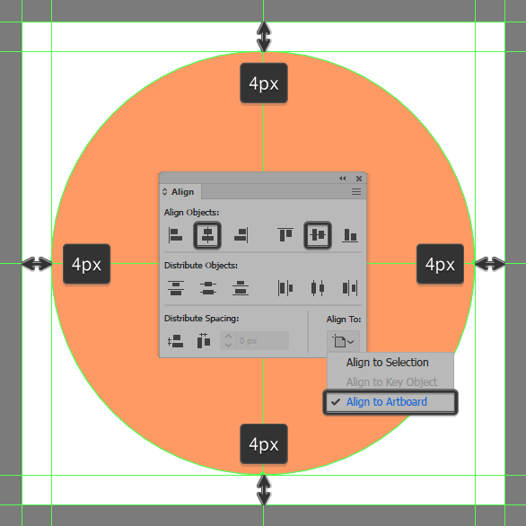create and center align circle