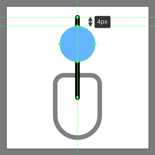 mouse connector icon - state indicator shape